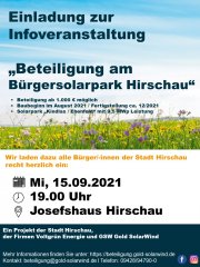 Infoveranstaltung Bürgersolar